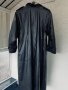 Дълъг черен кожен тренчкот,тренд, снимка 10