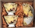 Луксозни чаши костен порцелан за чай и кафе в кутия за подарък, снимка 4