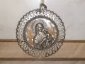 Панагия богородица медальон икона религия метална, снимка 6