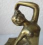 Балерина - пепелник, метал месинг бронз фигура статуетка, снимка 3