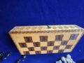 шах - с дърворезба/лакиран (+табла) р-р 26х26 см и малък пирографиран р-р 34х34 см с фигури/пулове , снимка 9