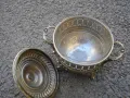 СТАРА БОНБОНИЕРА ЗАХАРНИЦА СТЪКЛО И МЕТАЛ АРТ ДЕКО ART DECO , снимка 4