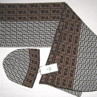 FENDI шал и шапка комплект, снимка 3 - Шалове - 35025309