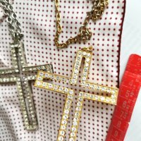 Koлие  кръст  златисто, снимка 2 - Колиета, медальони, синджири - 32875197