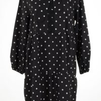 Черна рокля на бели точки Rylko by Agnes & Paul - M, снимка 1 - Рокли - 43113886