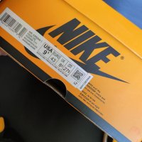 Nike Air Jordan 1 High Yellow Toe Taxi Жълти Кецове Обувки Нови Оригинални Размер 43 Номер Найк, снимка 10 - Кецове - 38038321