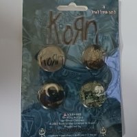 Нови два сета значки Machine Head KORN, снимка 1 - Колекции - 44089404