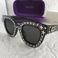Gucci 2018 дамски слънчеви очила с звезди камъни, снимка 12 - Слънчеви и диоптрични очила - 28281398