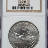 1994-W Prisoner of War Museum S$1 - NGC MS 70 - САЩ Сребърна Възпоменателна Монета Долар, снимка 1 - Нумизматика и бонистика - 43773456