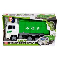 Kамион за рециклиране на отпадъци, със светлина и звук, зелен, снимка 2 - Коли, камиони, мотори, писти - 43762389