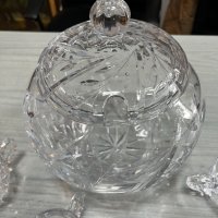 Кристална купа за пунш с чаши. №4039, снимка 5 - Антикварни и старинни предмети - 40808183