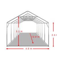 Професионална шатра 4х12м, огнеустойчив PVC брезент 550гр/м2, снимка 2 - Други - 43154540