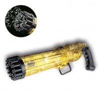 Пистолет със светлини за сапунени балончета, Базука, Жълт, снимка 1 - Електрически играчки - 36922210