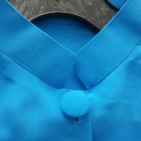 Елегантна копринена дамска риза / блуза в синьо М размер, снимка 2 - Ризи - 28488939