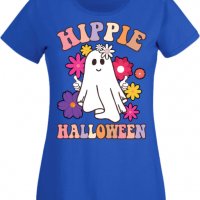 Дамска тениска Hippie Halloween,Halloween,Хелоуин,Празник,Забавление,Изненада,Обичаи,, снимка 5 - Тениски - 38146774