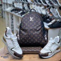 Дамски комплект спортни обувки портфейл и раница Louis Vuitton код 21, снимка 1 - Дамски ежедневни обувки - 27983876