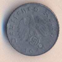 Германия  5 пфенига 1940в, снимка 1 - Нумизматика и бонистика - 32689708