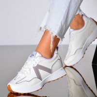 Нов модел дамски спортни обувки в бяло с лилав акцент , снимка 3 - Маратонки - 43922345