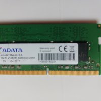 RAM памет DDR4 SODIMM 4GB  Adata, снимка 1 - Лаптоп аксесоари - 43805173