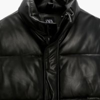 ZARA мъжки кожен елек кожена грейка размер S-M, снимка 3 - Якета - 42946051