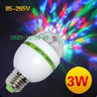 Въртяща LED RGB диско крушка, снимка 2 - Лед осветление - 28908459