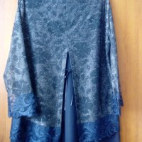 Официална тъмносиня блуза, голям размер, снимка 4 - Блузи с дълъг ръкав и пуловери - 37418811