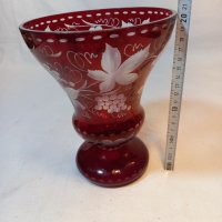 Кристална ваза Bohemia рубинен кристал , снимка 7 - Вази - 38056506