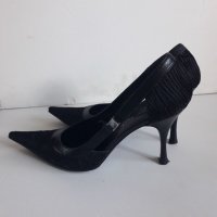 Черни обувки на ток, 39 номер , снимка 3 - Дамски елегантни обувки - 37991614