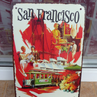 Метална табела Сан Франциско трамвай кораб ресторант Фриско, снимка 1 - Декорация за дома - 44865632
