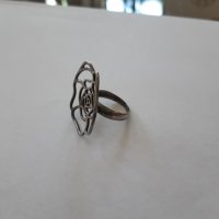 Сребърен пръстен във фората на цвете. №0149, снимка 1 - Пръстени - 33015114