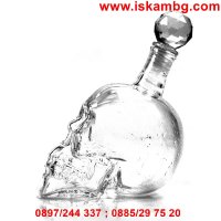 Стъклена бутилка "Череп" 500 мл и 1000 мл, снимка 3 - Чаши - 26800162