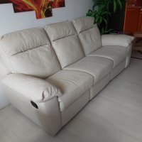 Троен или двоен kожен диван с релакс функция, снимка 2 - Дивани и мека мебел - 43506261