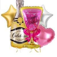 Комплект Балони "Happy Birthday" 5 броя Честит Рожден Ден 

, снимка 1 - Други - 43039525