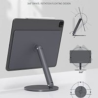 Нова Въртяща се магнитна стойка за iPad алуминиев държач таблет Apple, снимка 2 - Друга електроника - 40708892