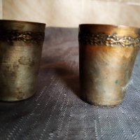 две метални барокови чаши, снимка 1 - Антикварни и старинни предмети - 27230074
