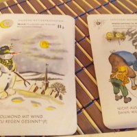 '' Wie wird das Wetter "  от 1954г големи карти, снимка 6 - Карти за игра - 27758358
