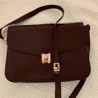 Стилна vintage чанта ALMADA  цвят тъмен шоколад, снимка 12 - Чанти - 37627048