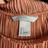 Блуза H&M, дълъг ръкав, размер S-M, оранжева/кафява/бордо, снимка 5 - Блузи с дълъг ръкав и пуловери - 43146682