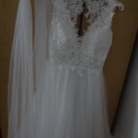 Булчинска/Сватбена рокля -  Официална/Елегантна бяла рокля, снимка 11 - Рокли - 33677693