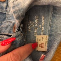 Zara Бебешко дънково яке за момиче, снимка 2 - Бебешки якета и елеци - 40823388