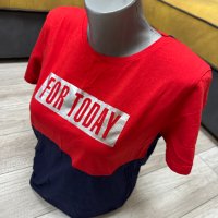Дамска тениска / червен/син цвят, снимка 3 - Тениски - 38978497