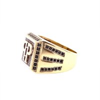 Златен мъжки пръстен 9,72гр. размер:63 14кр. проба:585 модел:21667-3, снимка 2 - Пръстени - 43770718