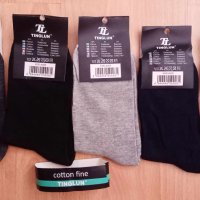 Мъжки памучни чорапи TINGLUN COTTON FINE комплект от 5 броя, снимка 2 - Мъжки чорапи - 44861325