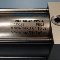 Пневматичен цилиндър Festo DKE-40-40-PPV-A, снимка 7 - Хидравлични и пневматични чукове - 28383599