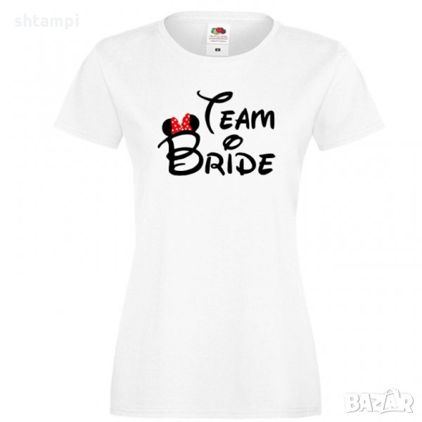 Дамска тениска за моминско парти ОТБОР БУЛКА Team Bride Disney 01, снимка 1