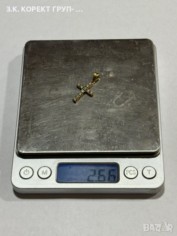 Златна висулка кръст 14К, снимка 1