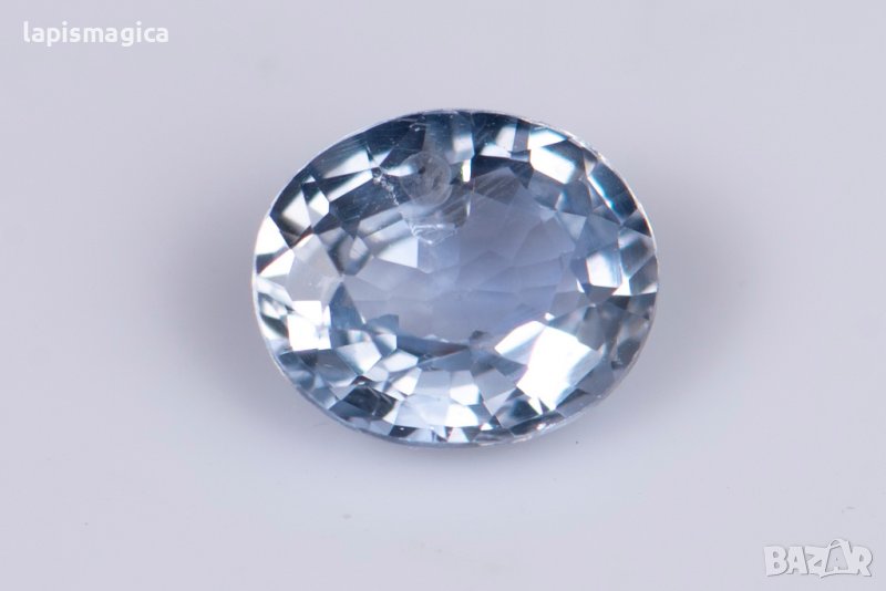 Син сапфир 0.66ct само нагряван овална шлифовка, снимка 1