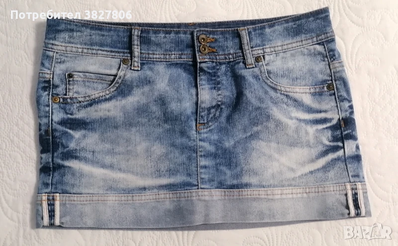 Дънкова пола Sisley, снимка 1