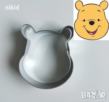 Мечо Пух глава метална форма резец украса торта фондан сладки др., снимка 1