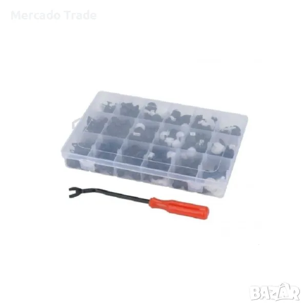 Комплект щипки Mercado Trade, Копки 421бр, Клипсове с инструмент за демонтаж, снимка 1